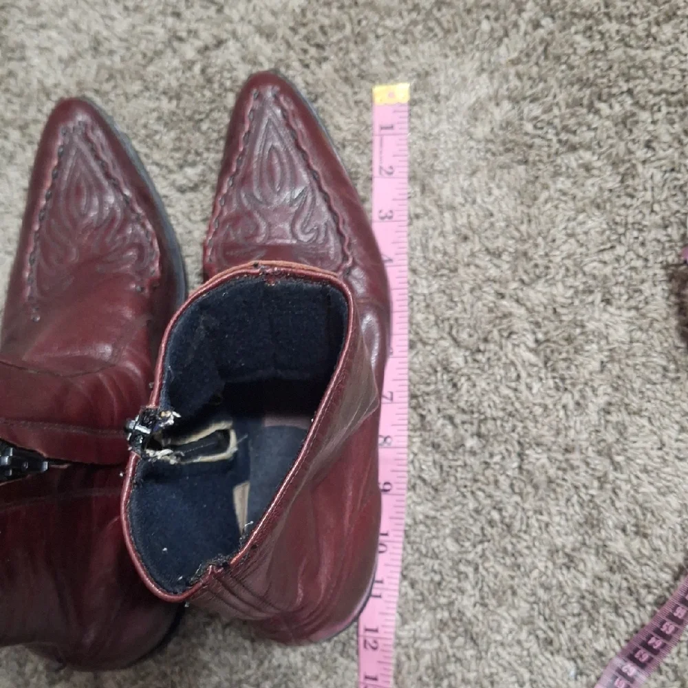 Vintage Laredo Men's Leather Boots - Burgundy - 10D